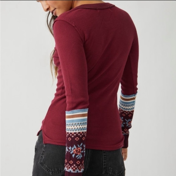 Free People Mikah Layering Cuff Wine Combo - Picture 2 of 4